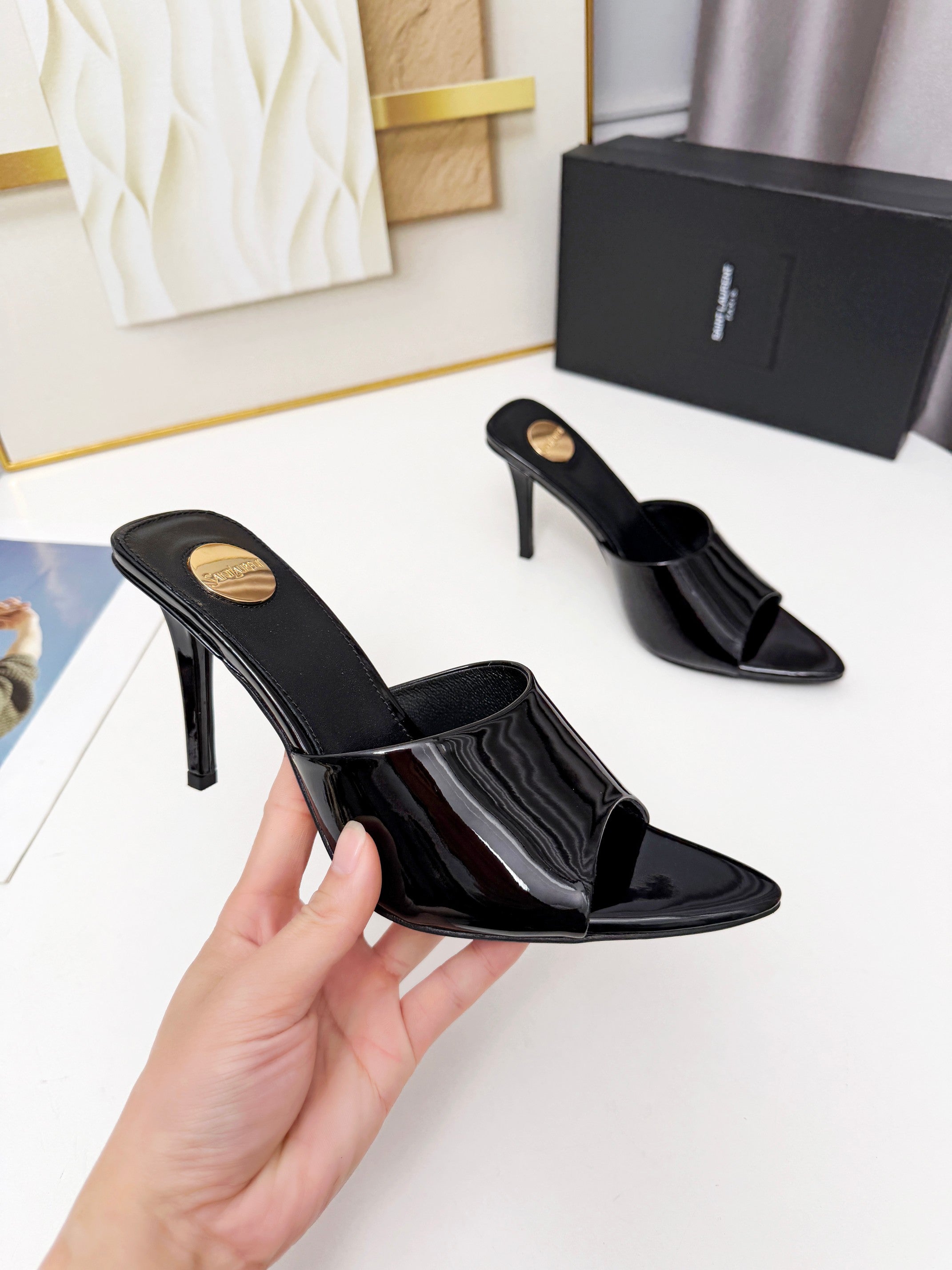 Z2P36SL6 Popular high-quality leather Shoes(heel-height 9cm)