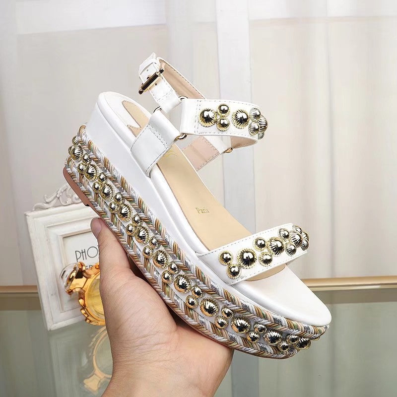 Z2ZA49 Popular leather High heels 6.5cm