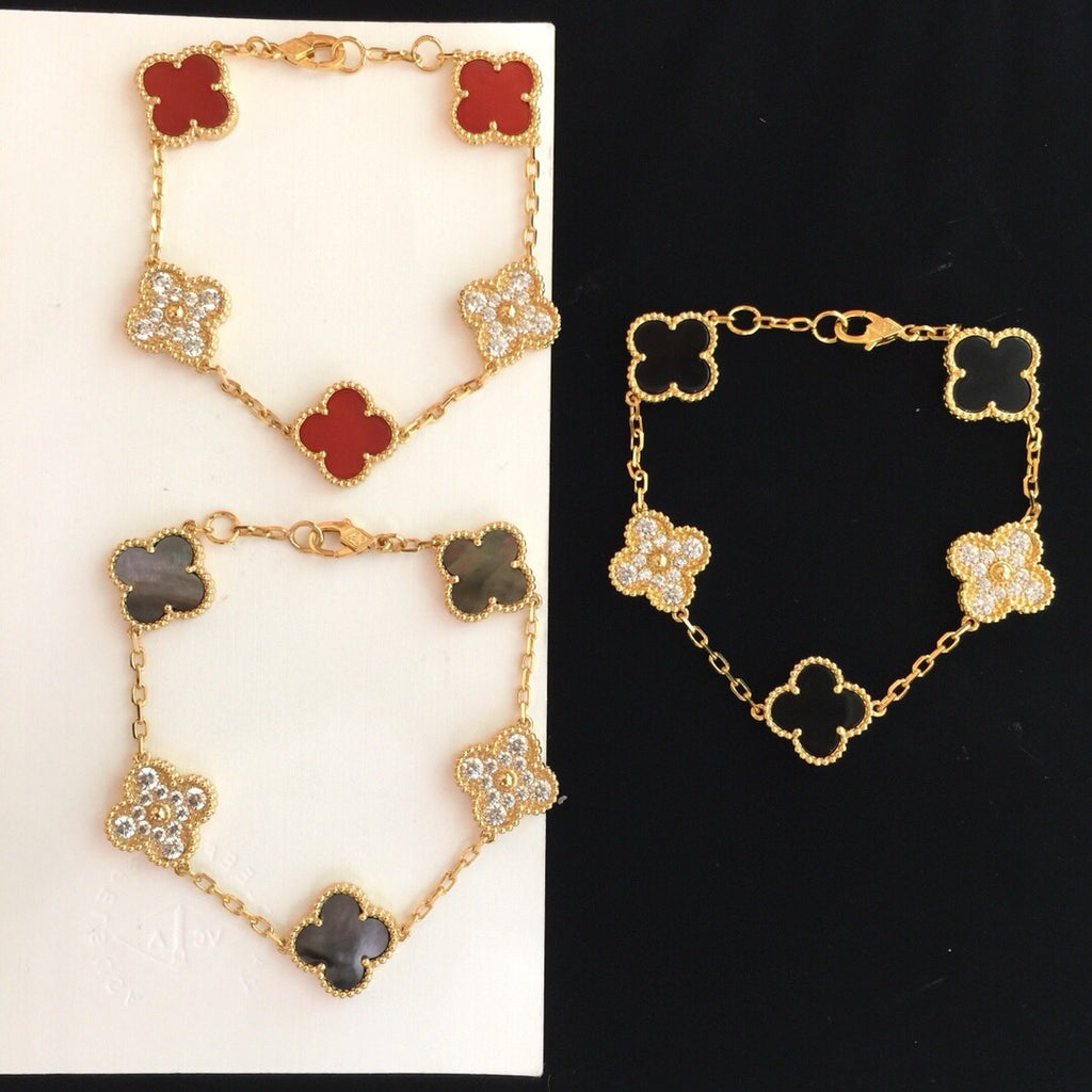 X5X53VA179K  Popular bracelets 5 flowers normal size1.5cm flower
