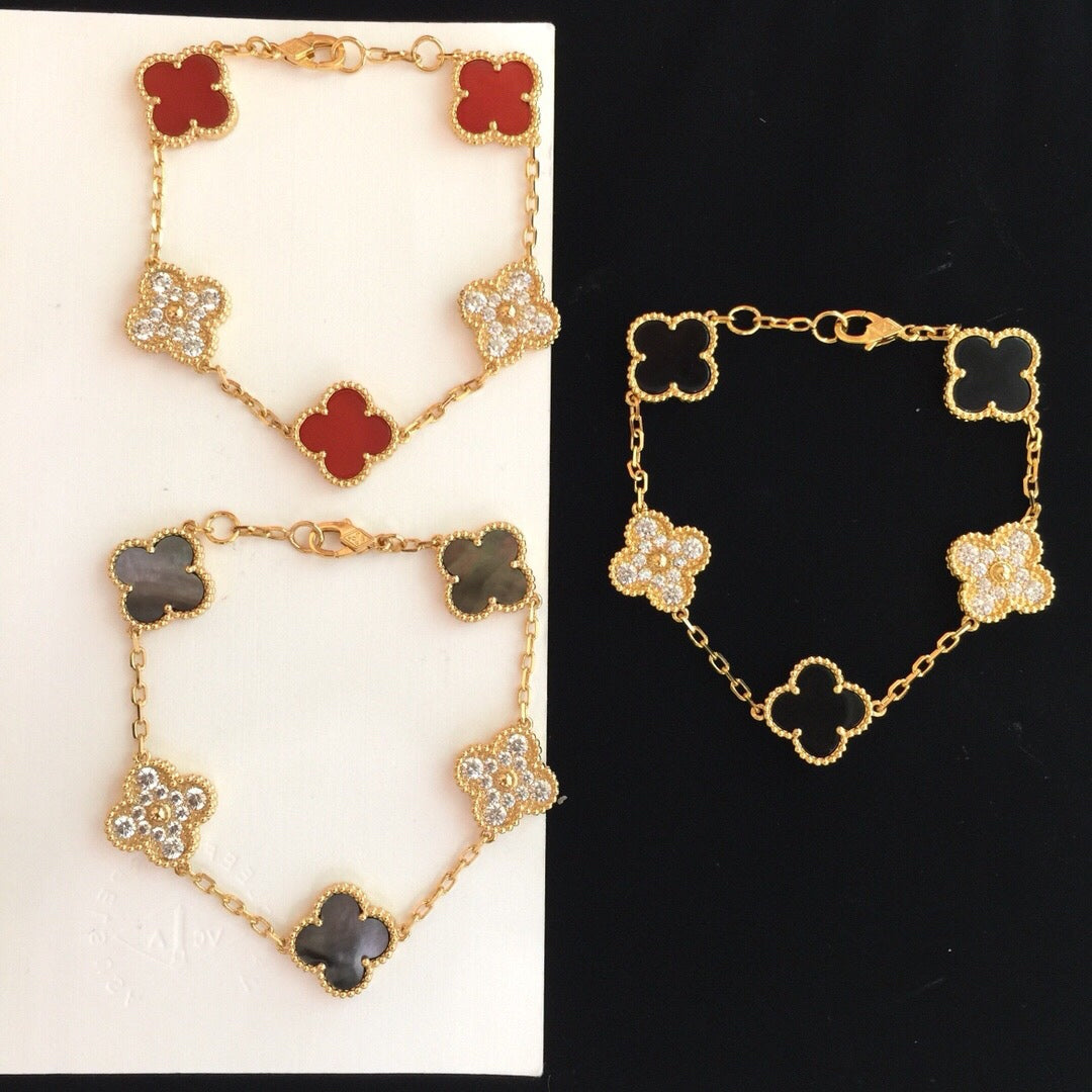 X5X53VA179K  Popular bracelets 5 flowers normal size1.5cm flower