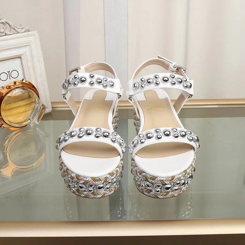 Z2ZA49 Popular leather High heels 6.5cm